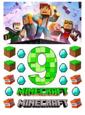 Съедобные картинки "Майнкрафт (Minecraft)" №023
