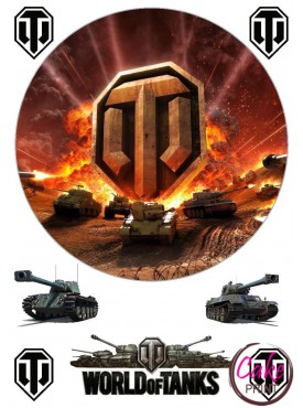 Вафельная картинка - Танки | "World of Tanks" №004