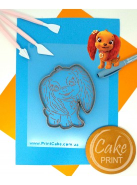 Кондитерская формочка + трафарет Print Cake - "Собачка" №005