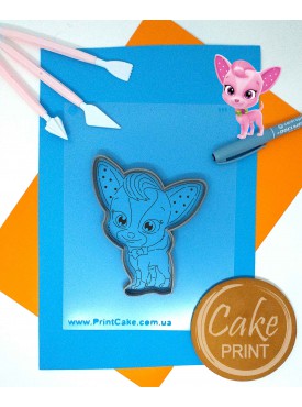 Кондитерская формочка для пряника + трафарет Print Cake - "Собачка" №003