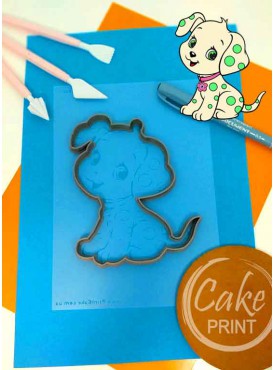 Вырубка для мастики + трафарет Print Cake - "Собачка" №001